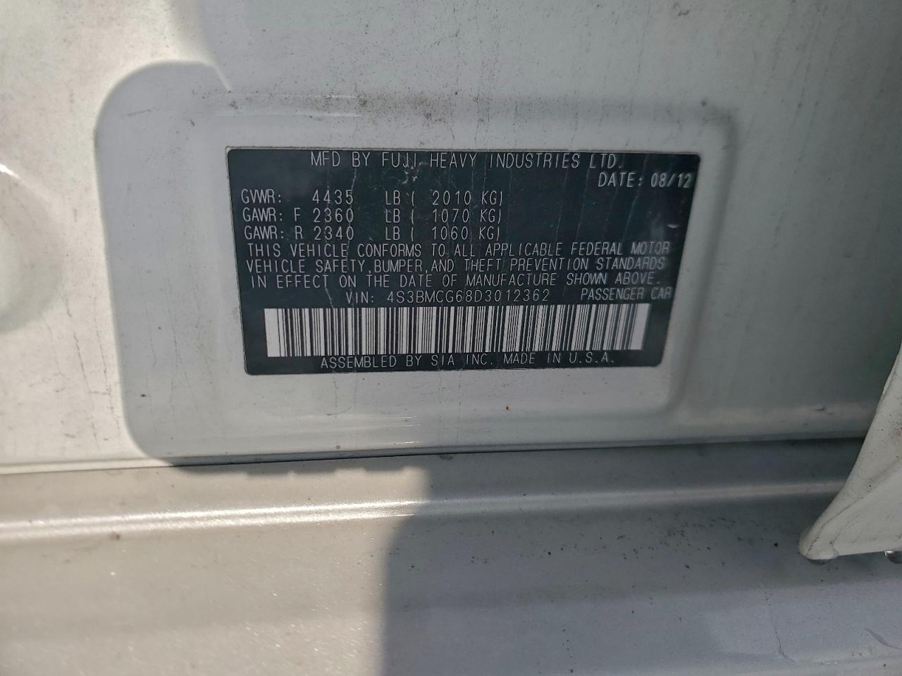 2013 SUBARU Legacy
