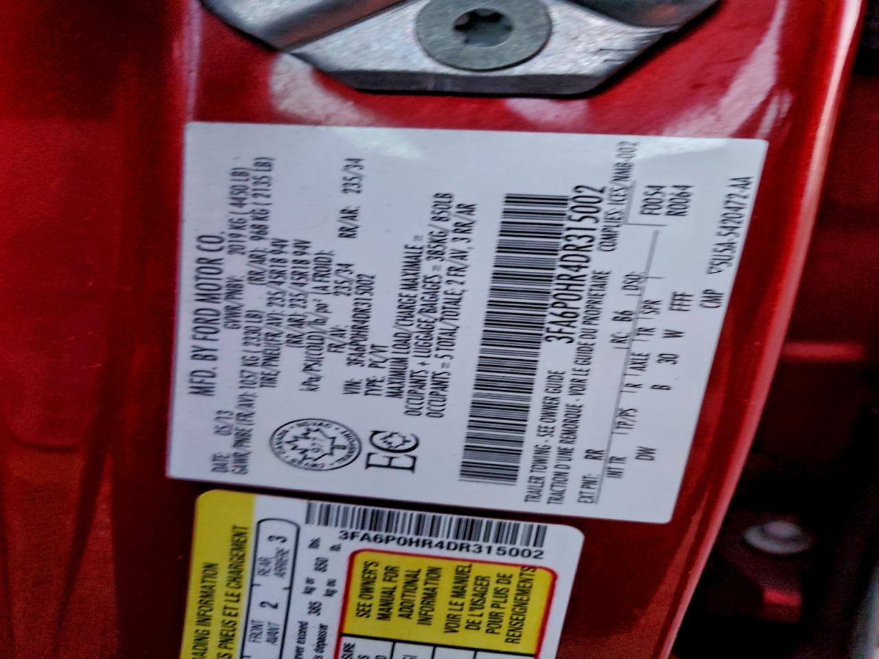 2013 FORD FUSION