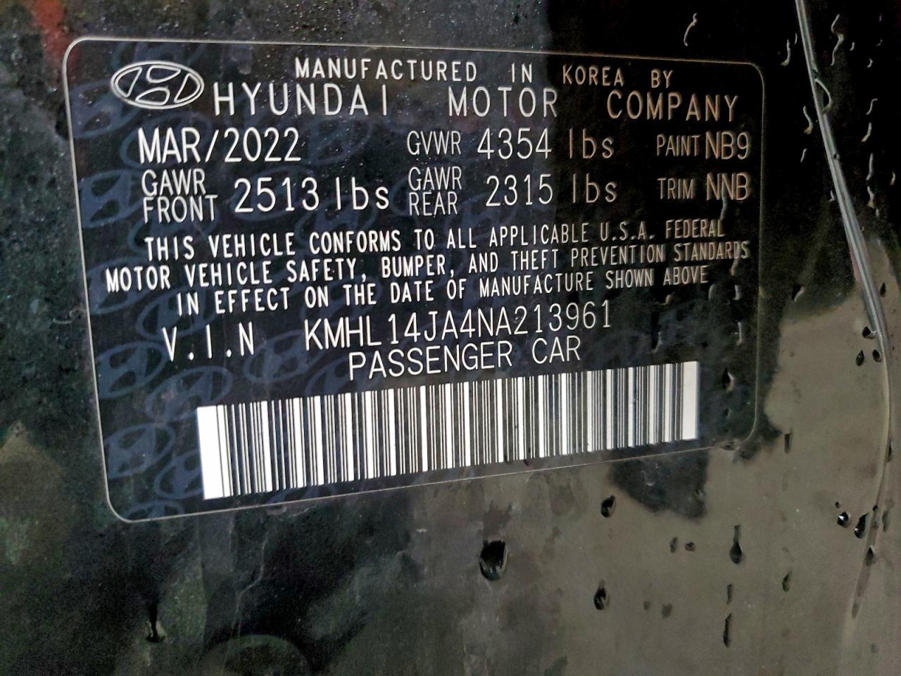 2022 HYUNDAI SONATA