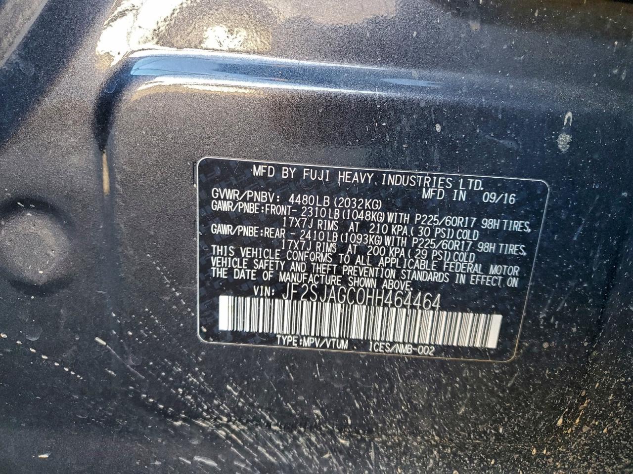 2017 SUBARU FORESTER