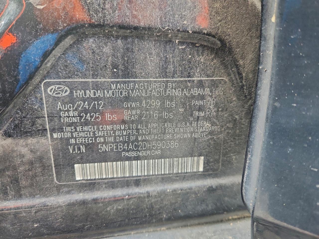 2013 HYUNDAI SONATA