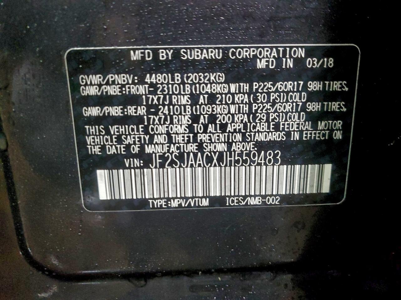 2018 SUBARU FORESTER