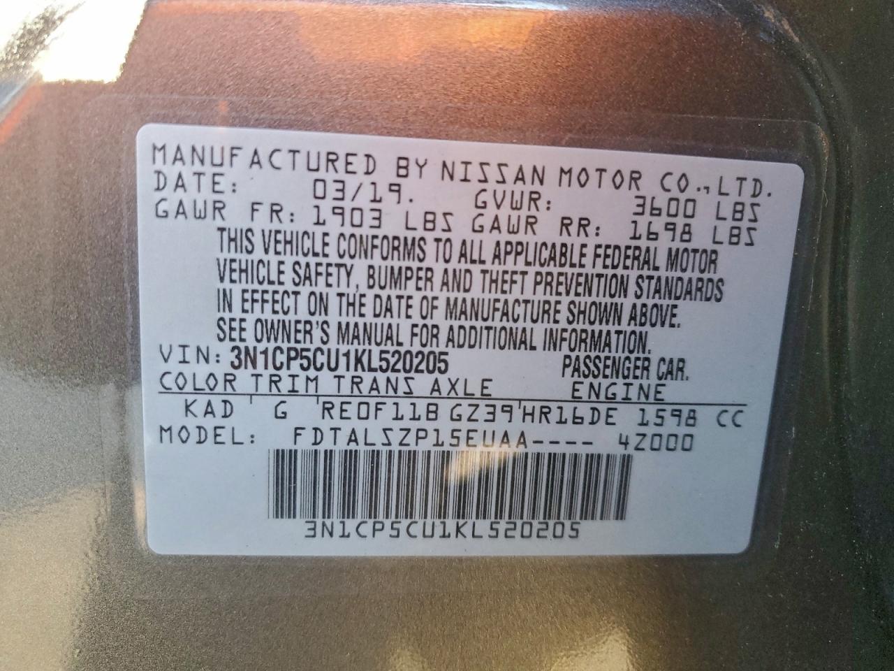 2019 NISSAN KICKS