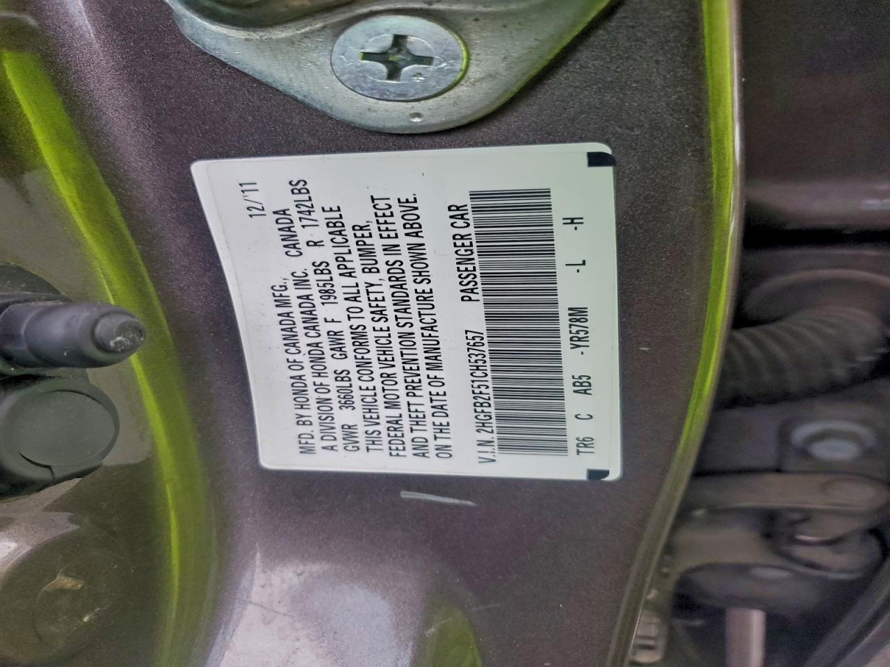 2012 HONDA CIVIC