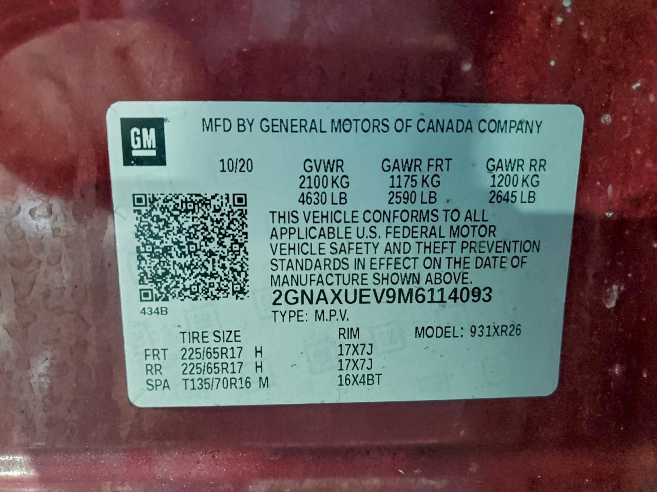 2021 CHEVROLET EQUINOX