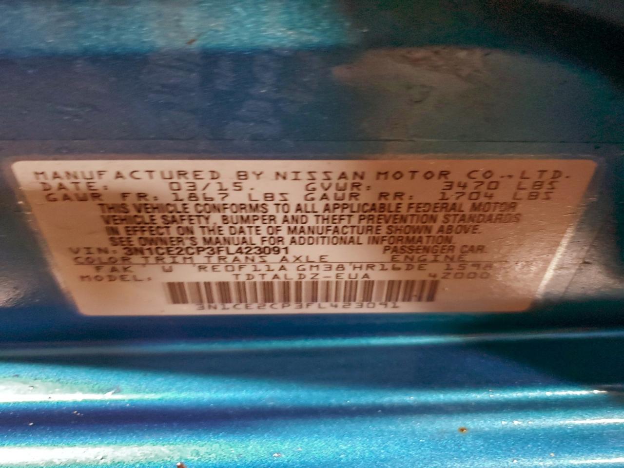 2015 NISSAN Versa Note
