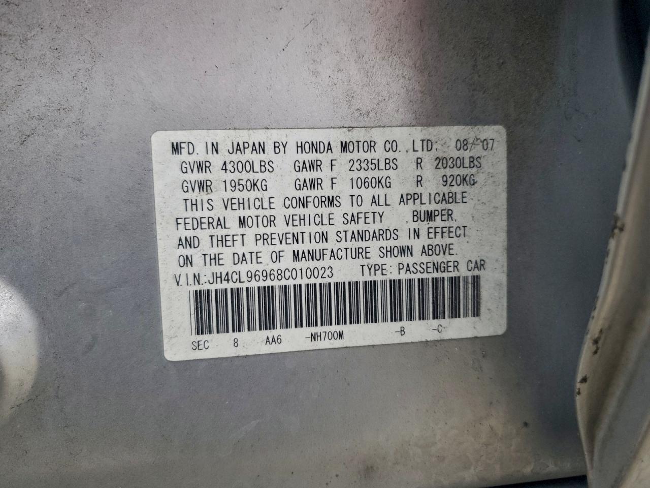2008 ACURA TSX
