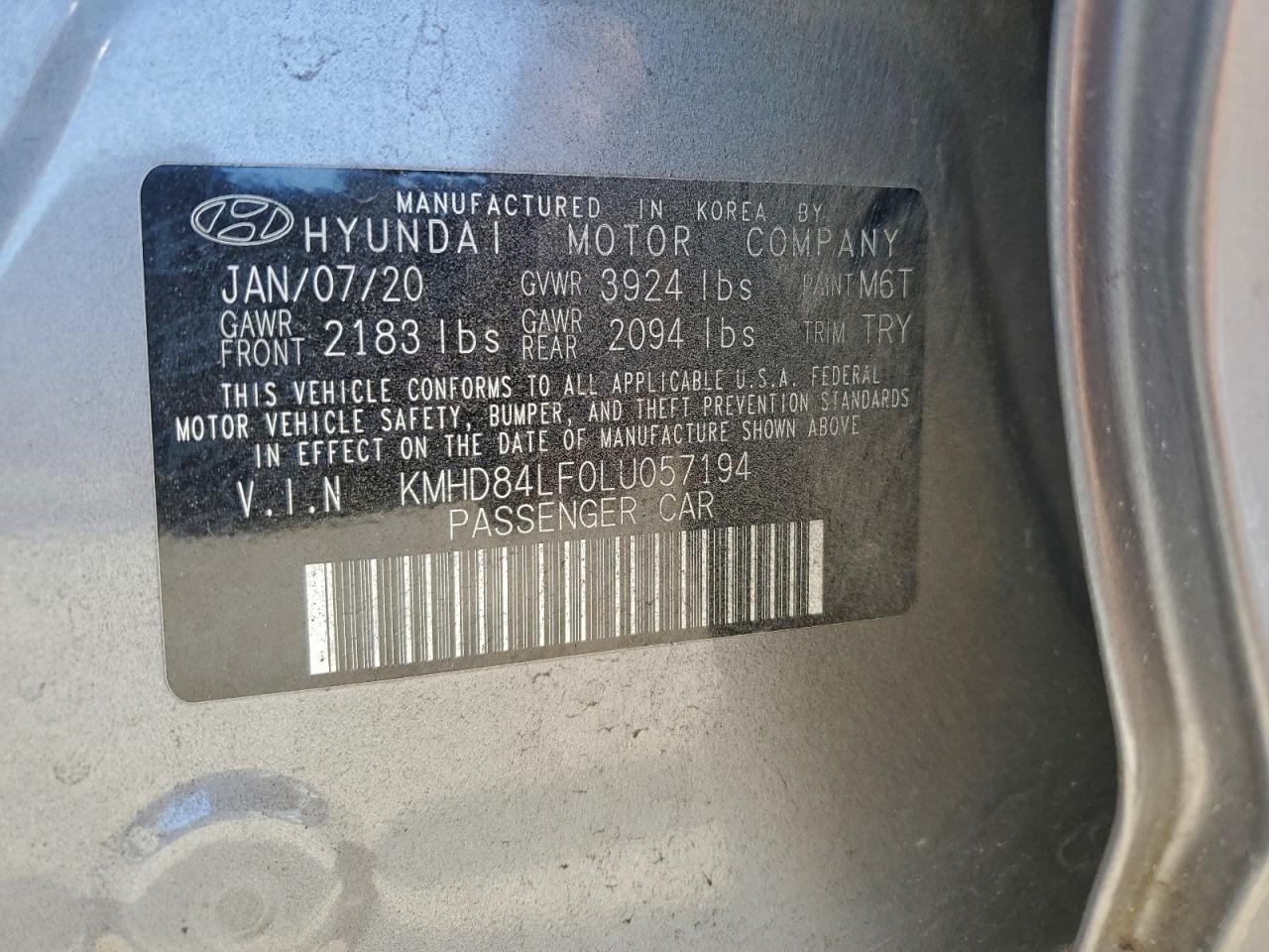 2020 HYUNDAI ELANTRA