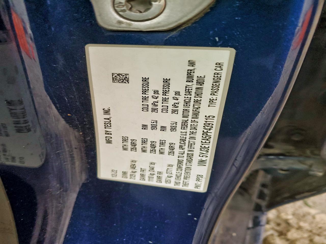2023 TESLA MODEL 3