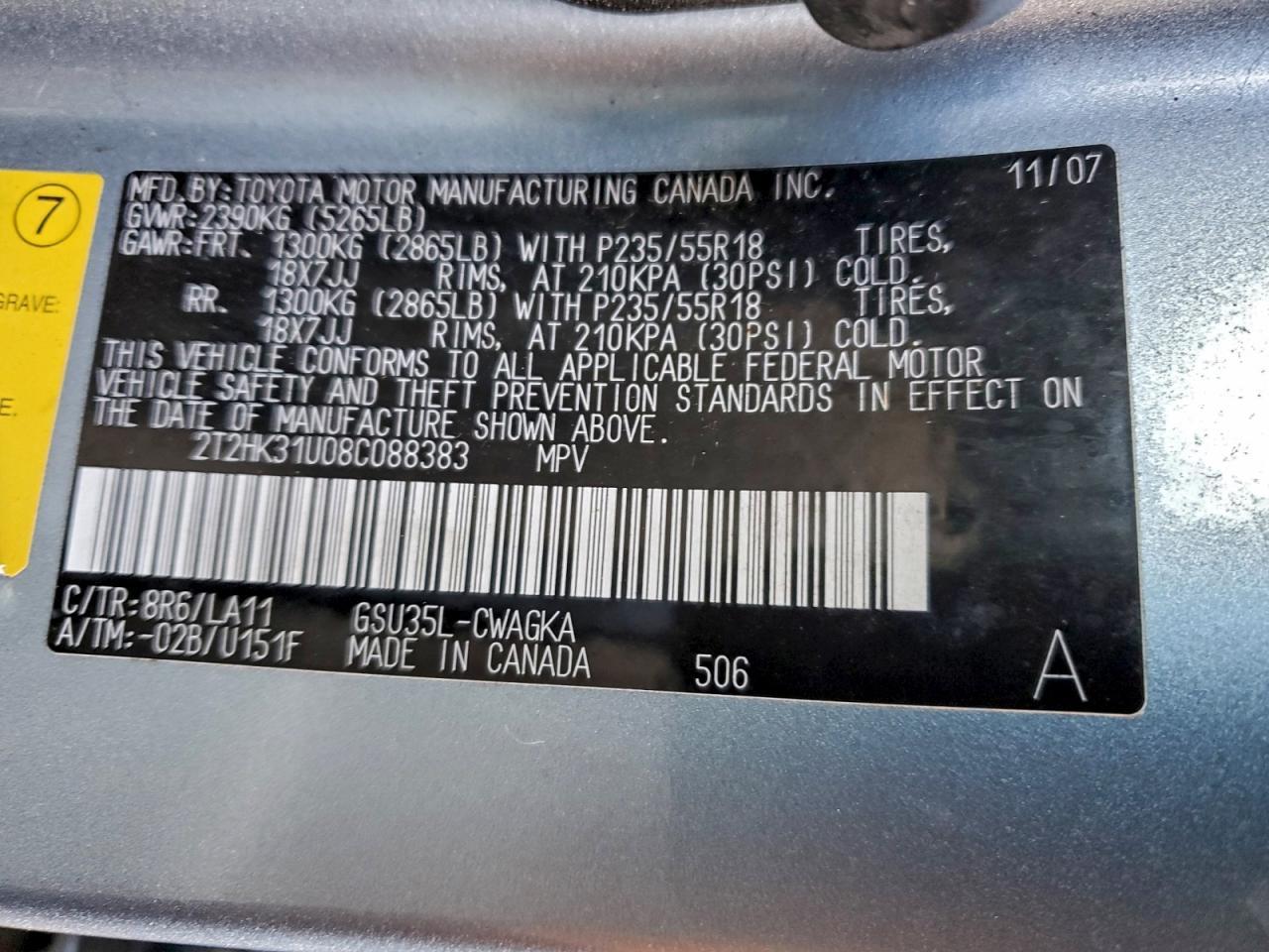 2008 LEXUS RX 350