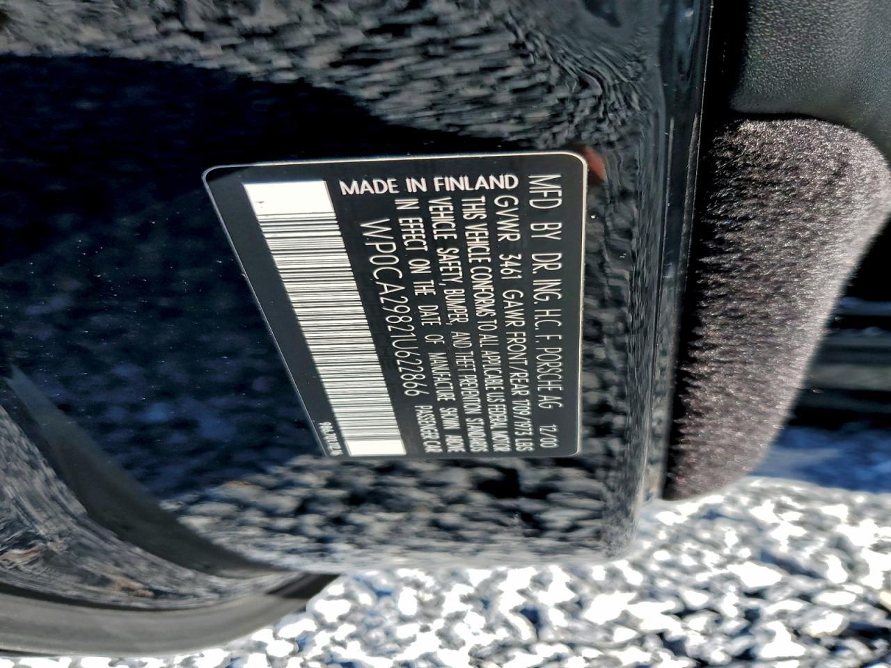 2001 PORSCHE Boxster
