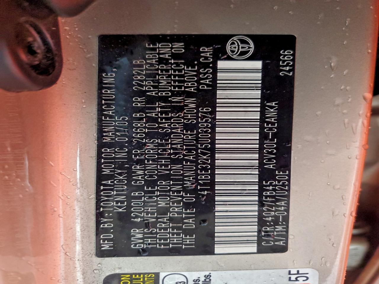 2005 TOYOTA CAMRY