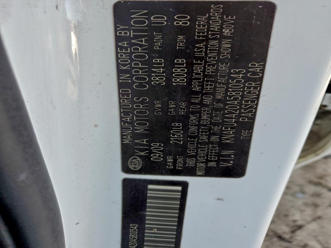 2010 KIA FORTE
