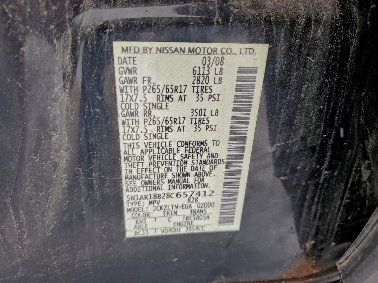 2008 NISSAN PATHFINDER