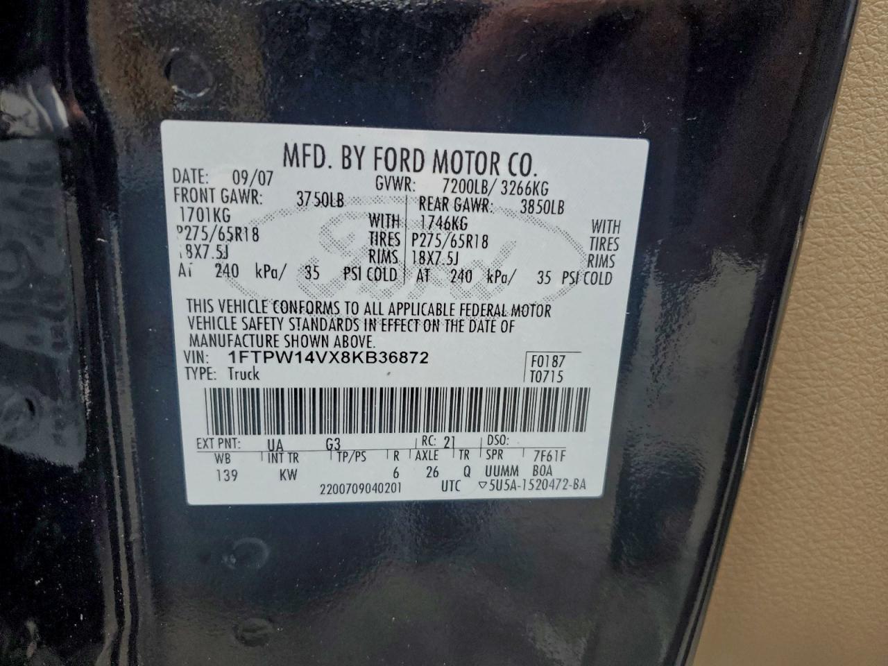 2008 FORD F-150