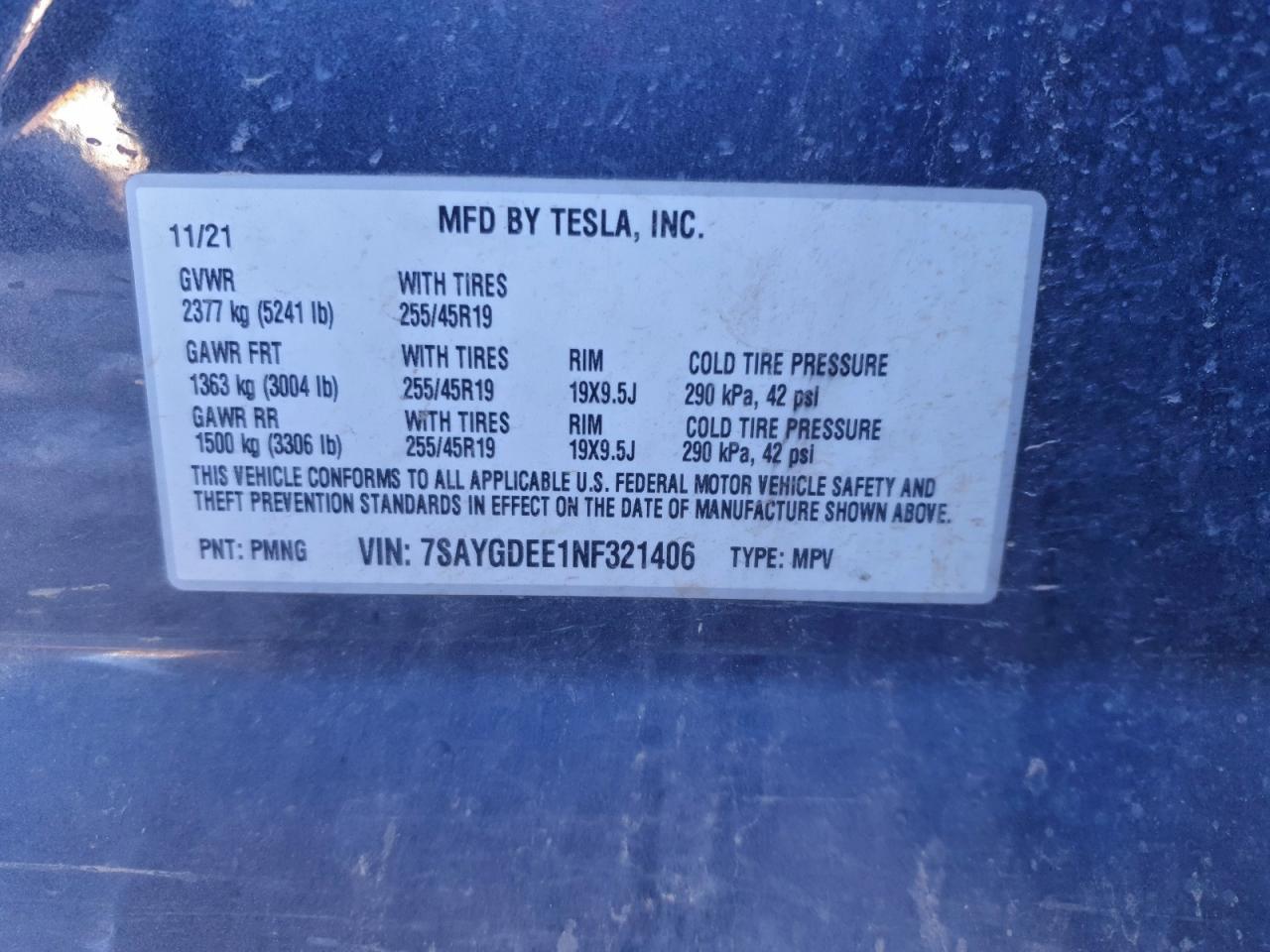 2022 TESLA MODEL Y