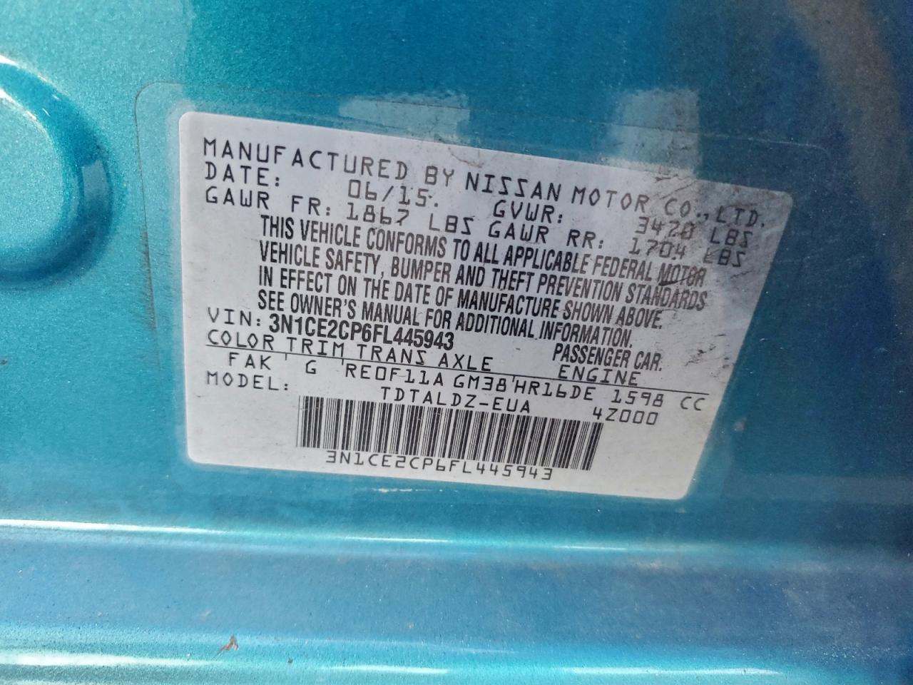 2015 NISSAN Versa Note