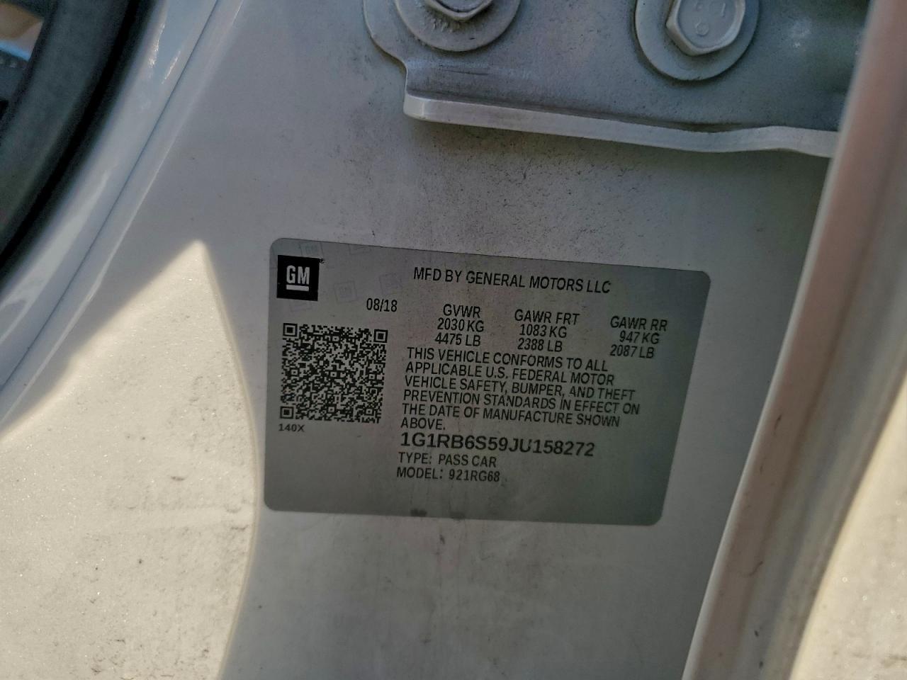 2018 CHEVROLET VOLT