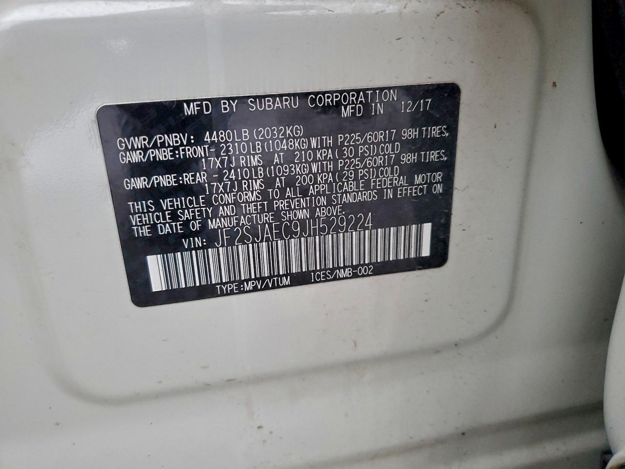 2018 SUBARU FORESTER