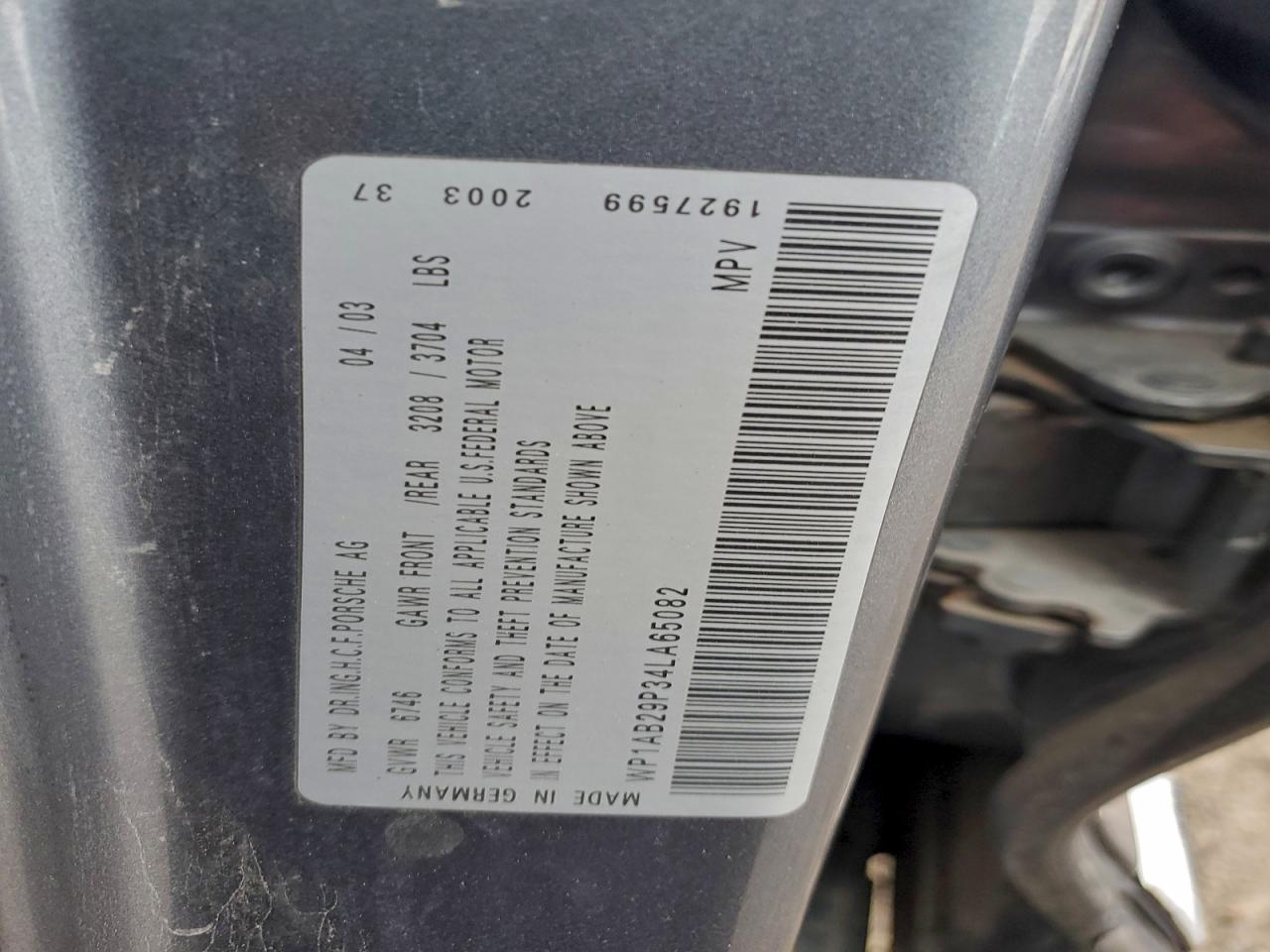 2004 PORSCHE CAYENNE