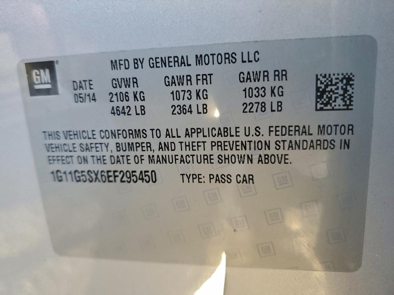 2014 CHEVROLET MALIBU