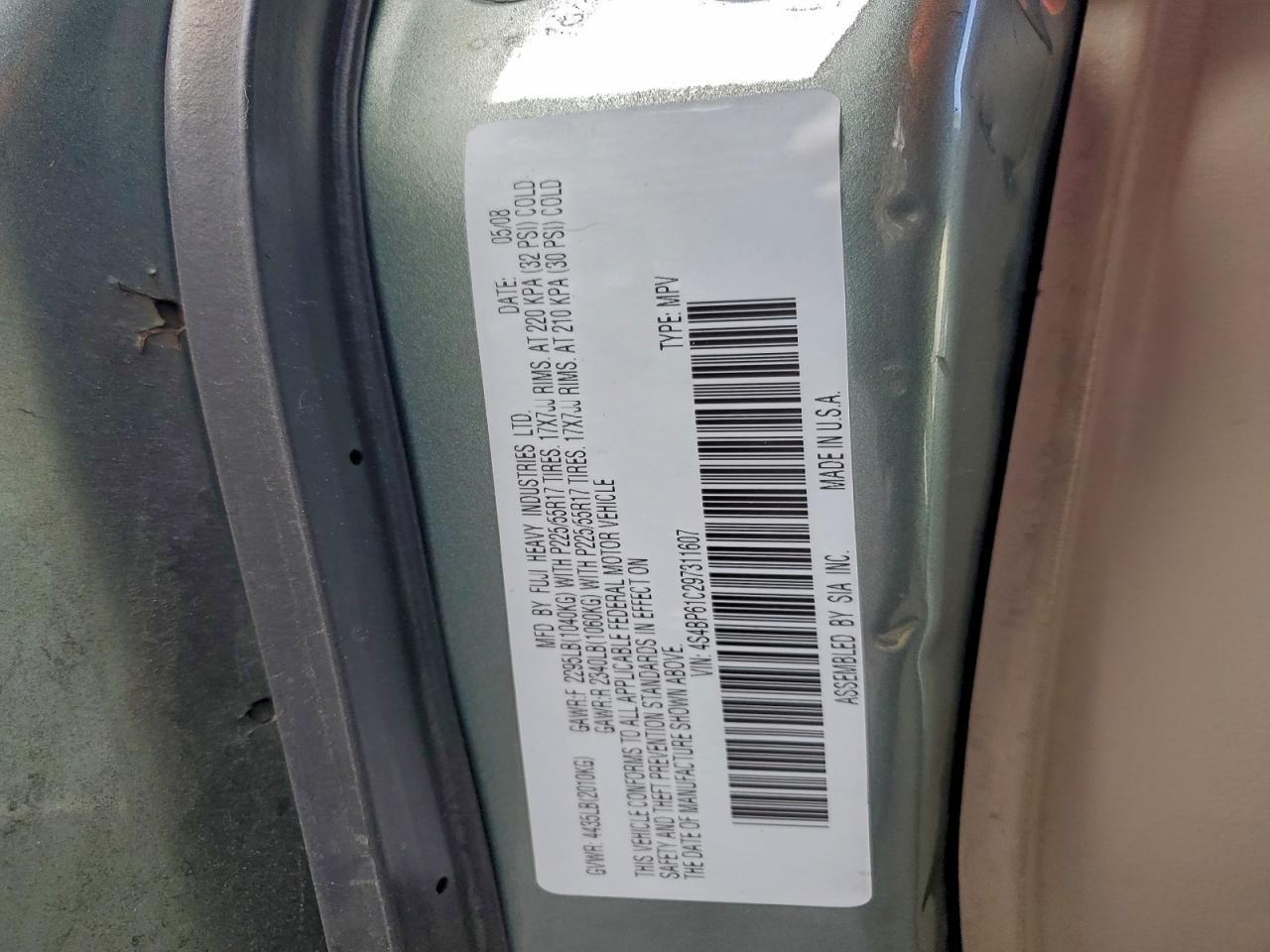 2009 SUBARU Outback