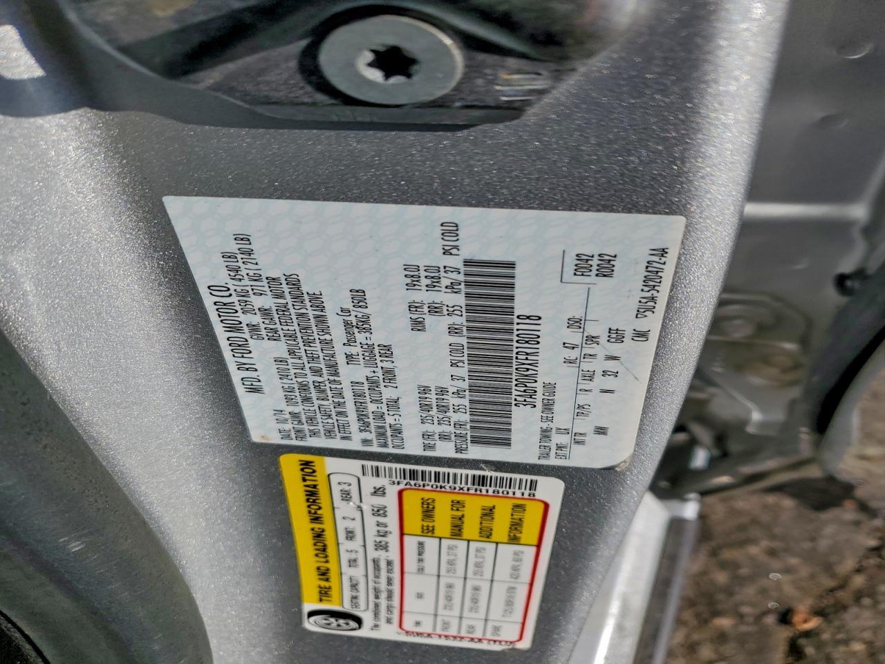 2015 FORD FUSION