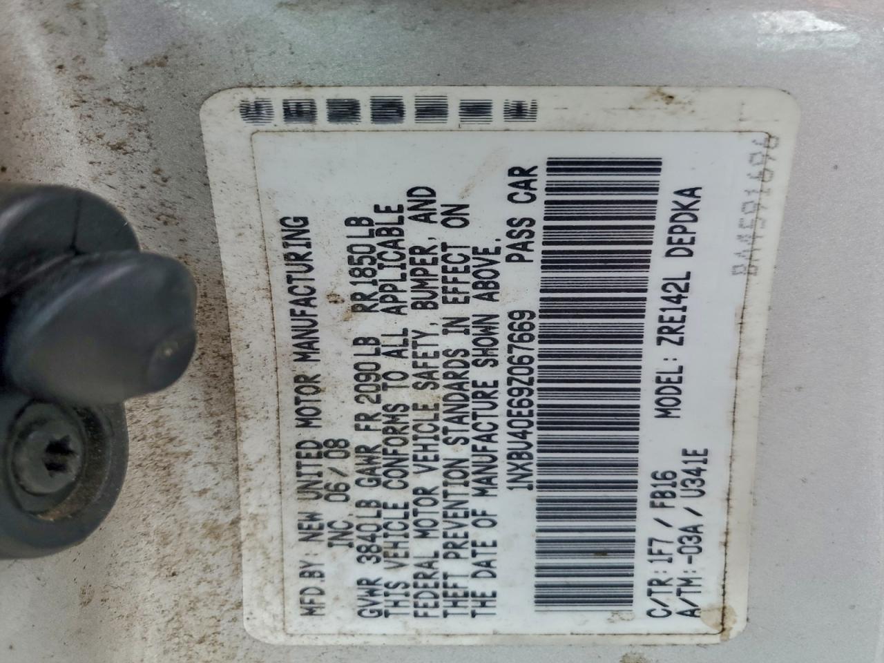 2009 TOYOTA COROLLA