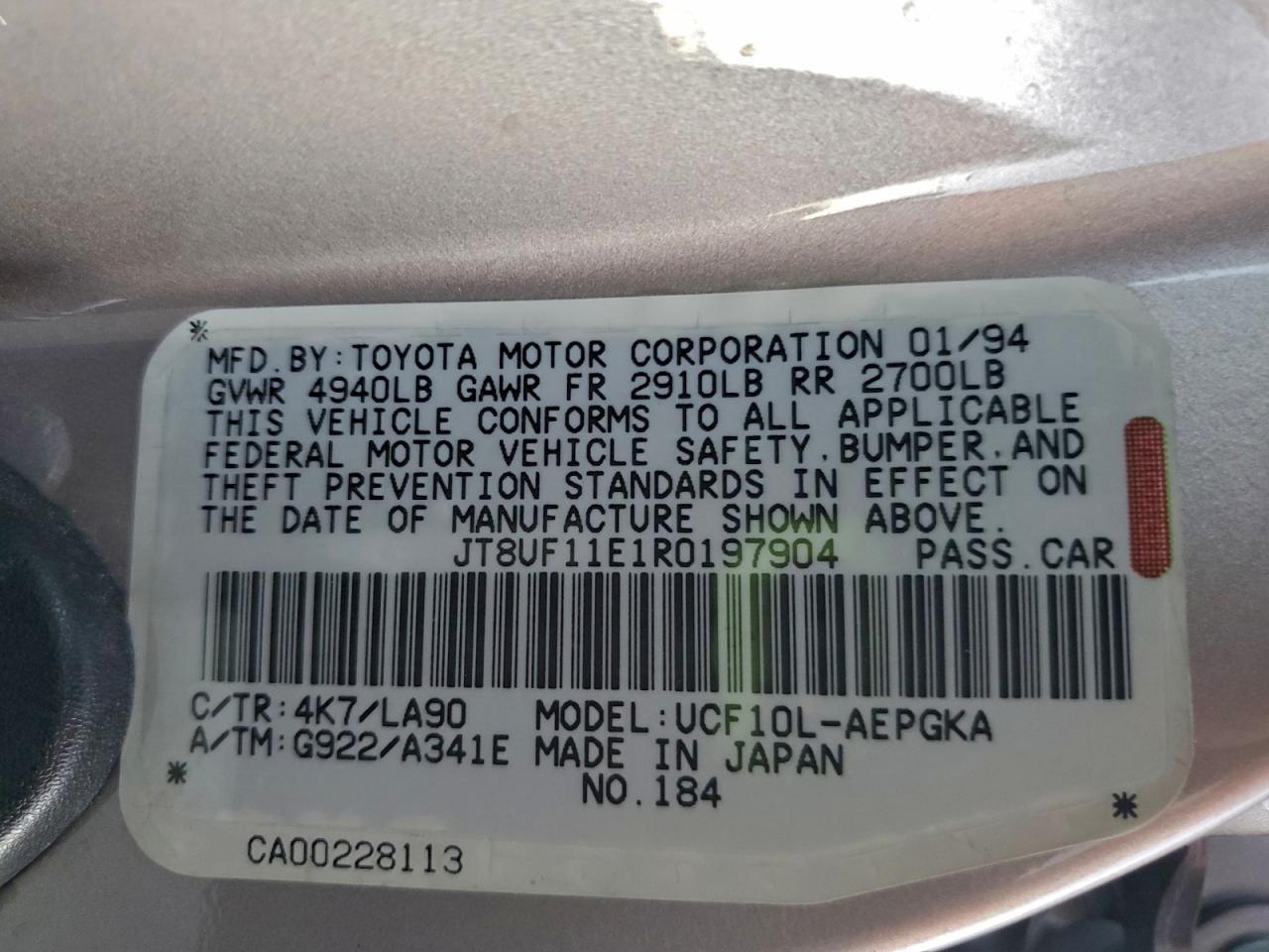 1994 LEXUS Ls 400