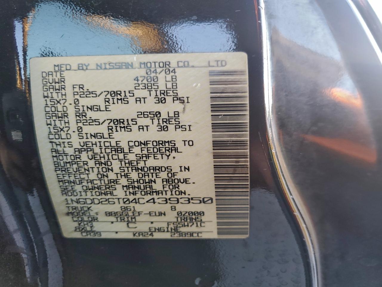2004 NISSAN Frontier
