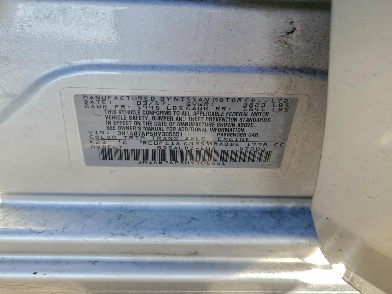 2017 NISSAN SENTRA