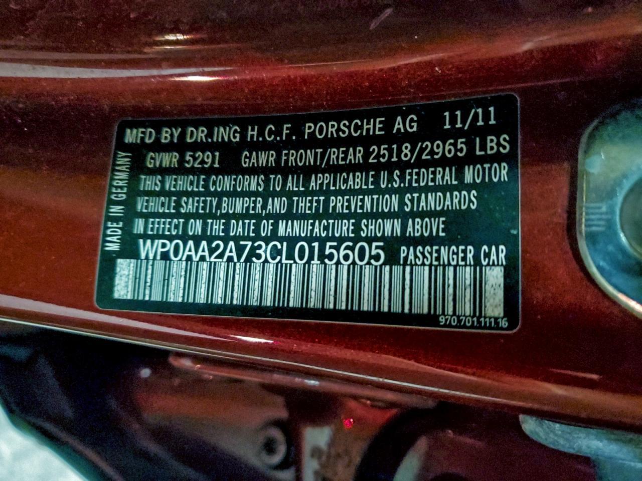 2012 PORSCHE Panamera