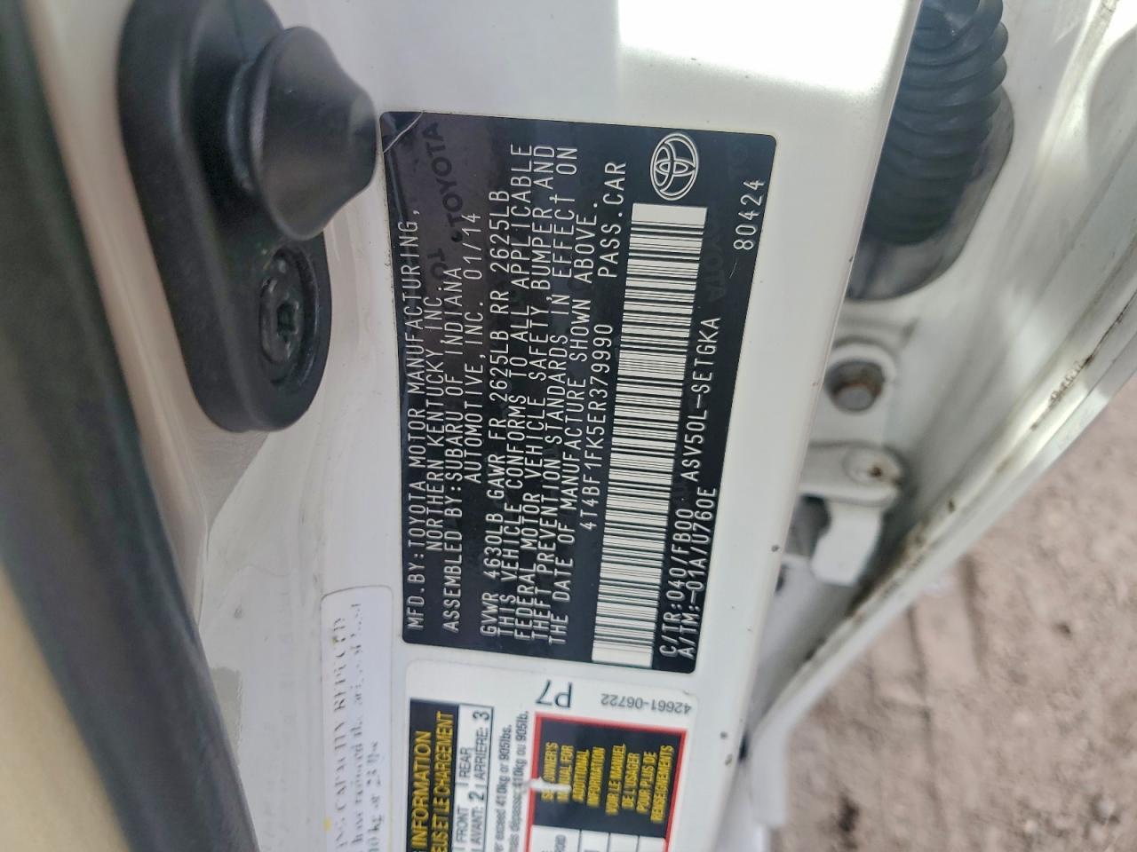 2014 TOYOTA CAMRY