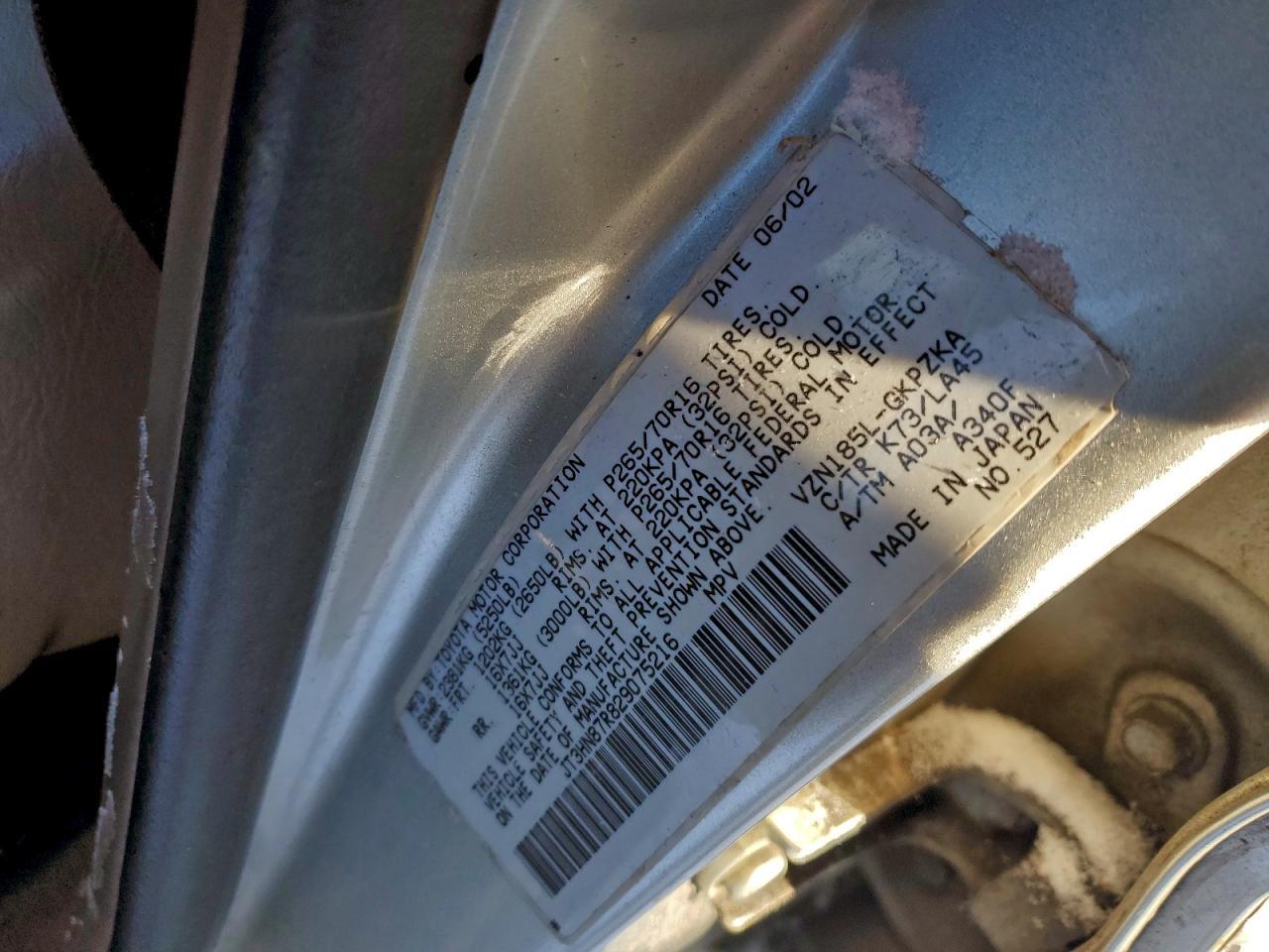 2002 TOYOTA 4Runner