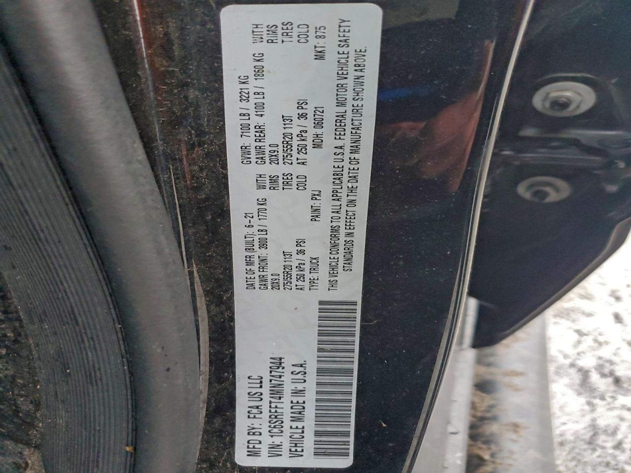 2021 RAM 1500