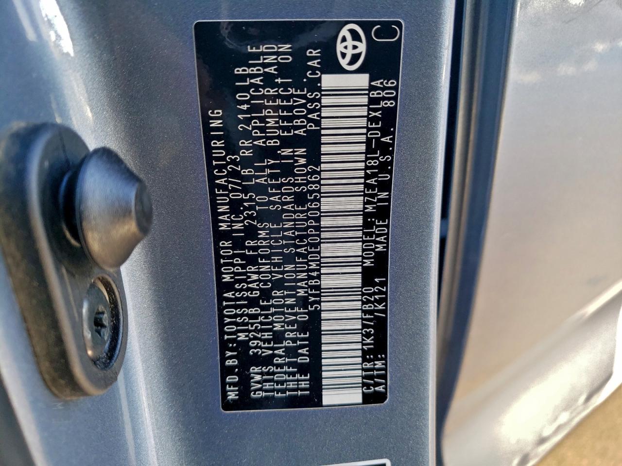 2023 TOYOTA COROLLA