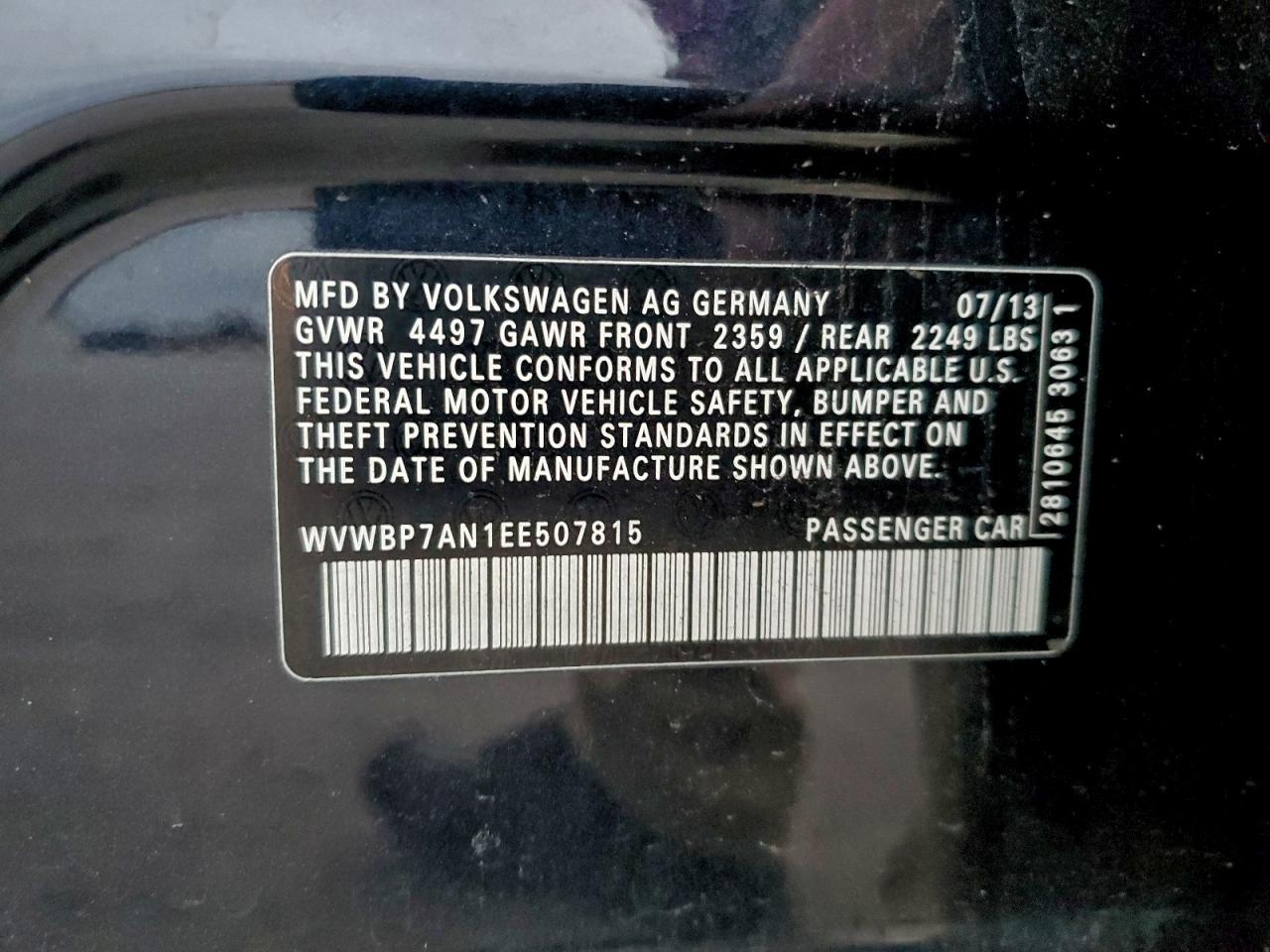 2014 VOLKSWAGEN CC