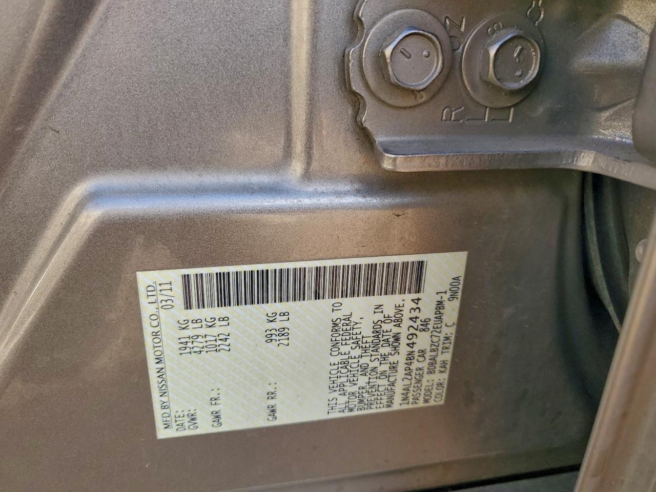 2011 NISSAN ALTIMA