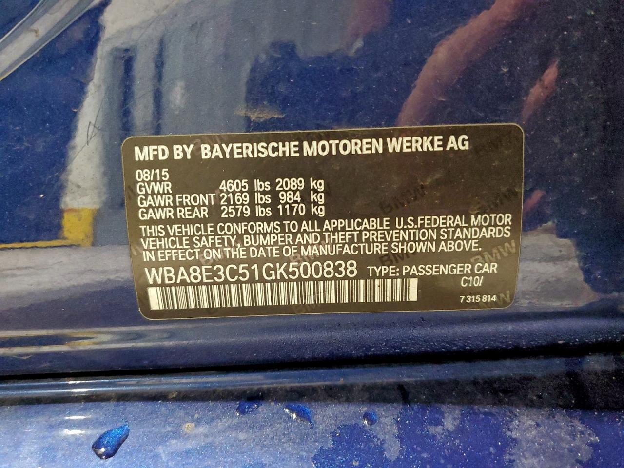 2016 BMW 3 SERIES