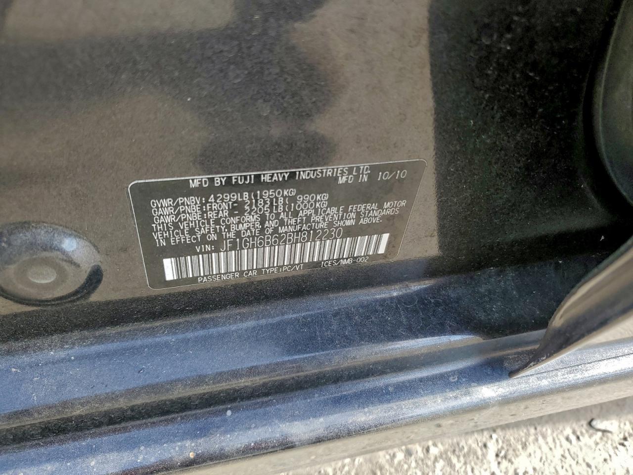 2011 SUBARU IMPREZA