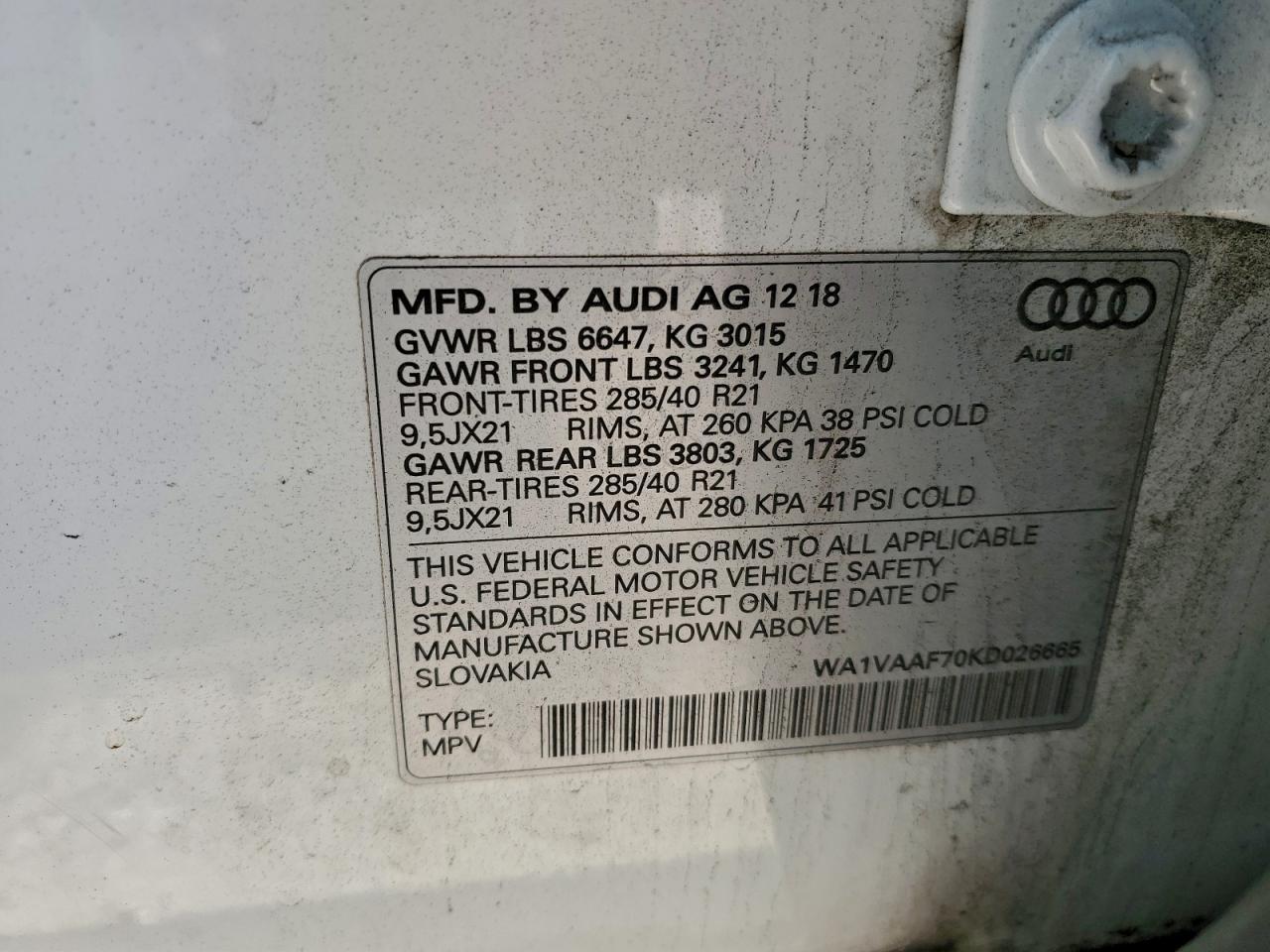 2019 AUDI Q7