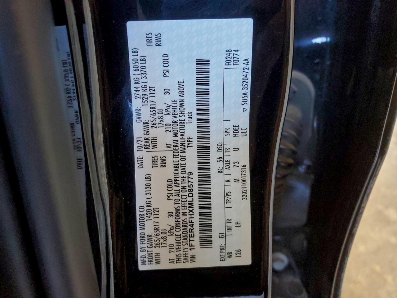 2021 FORD RANGER