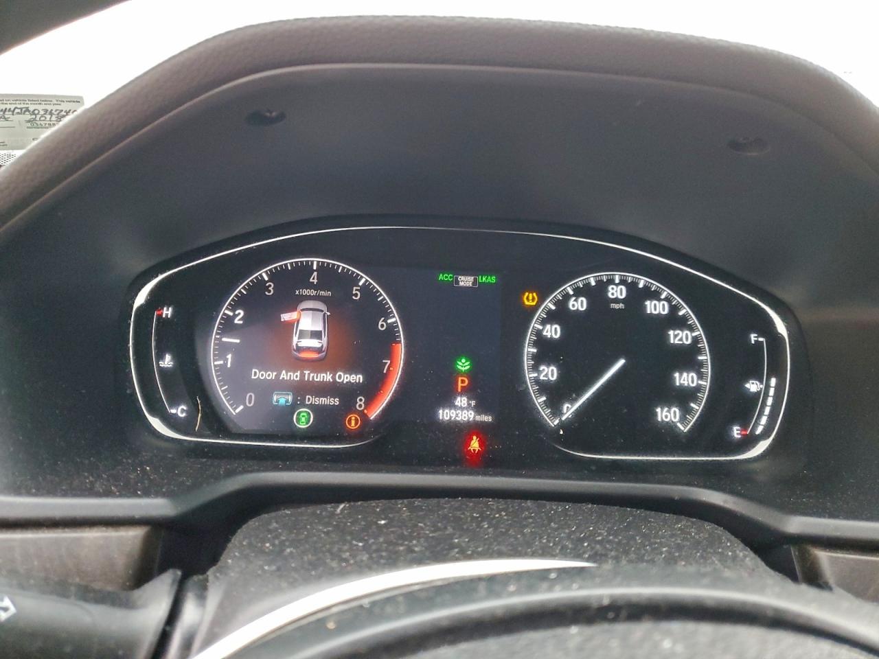 2018 HONDA ACCORD