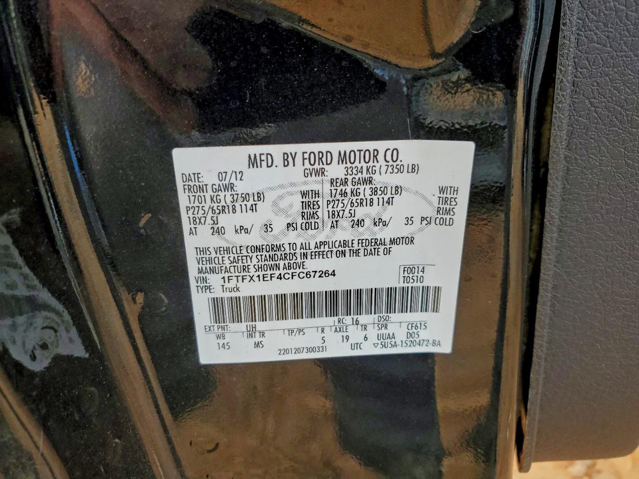 2012 FORD F-150