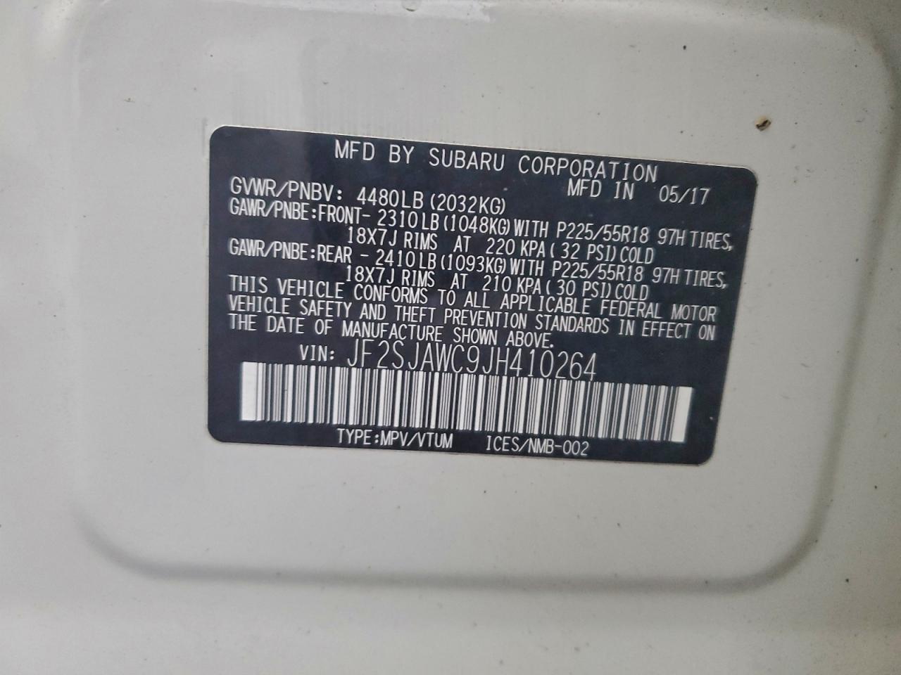 2018 SUBARU FORESTER