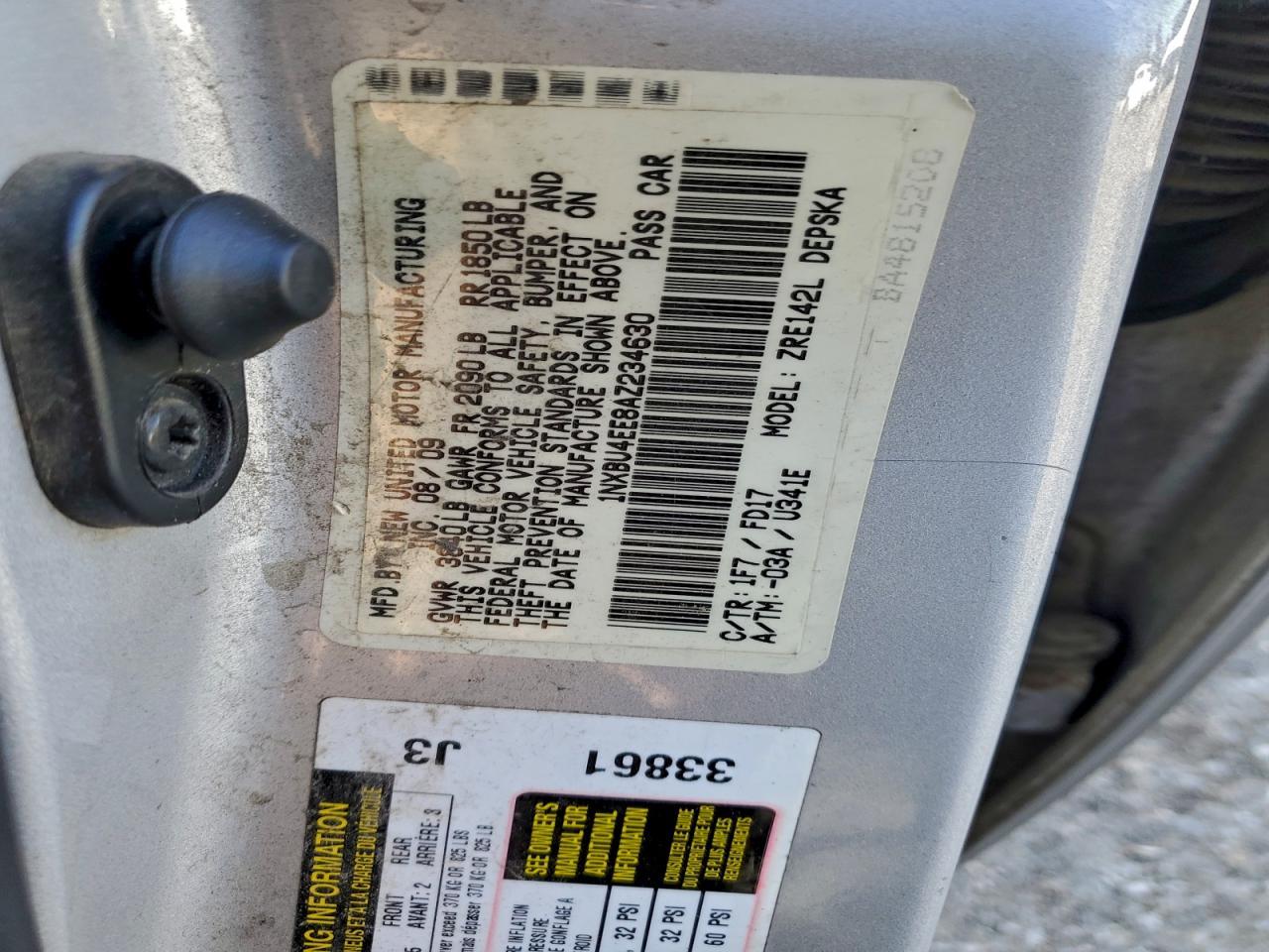 2010 TOYOTA COROLLA