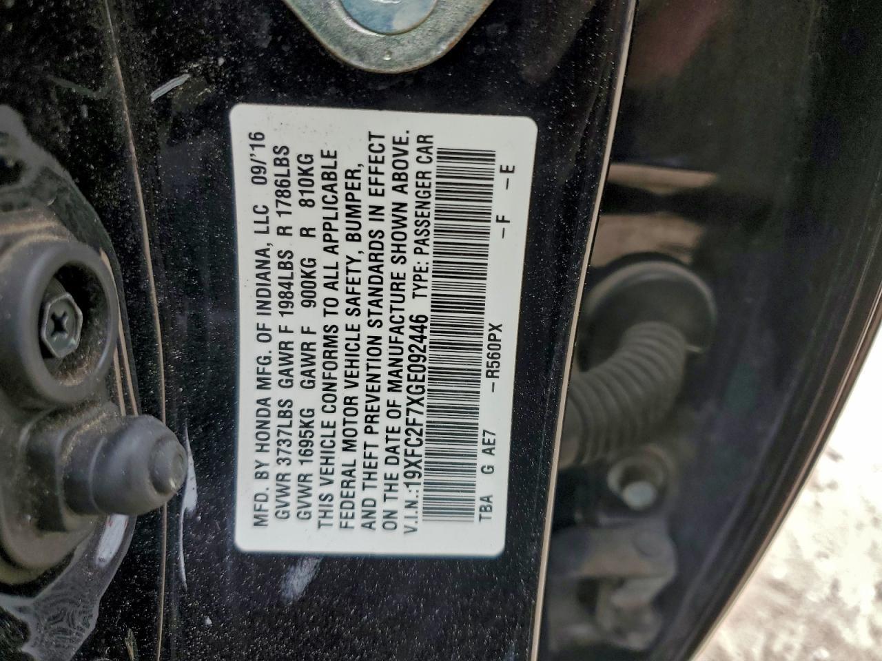 2016 HONDA CIVIC