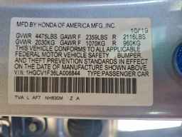 2020 HONDA ACCORD