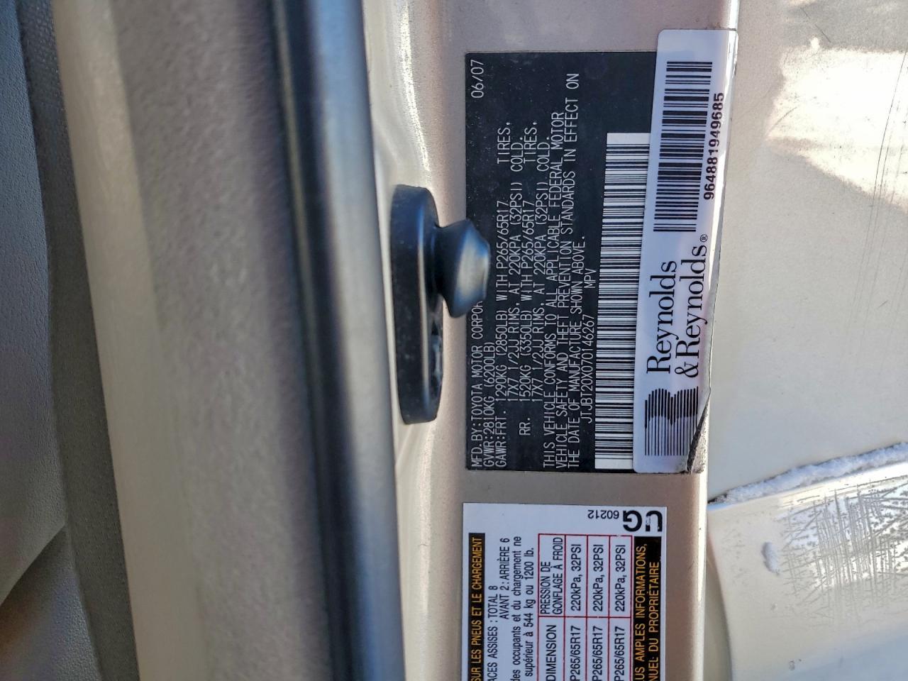 2007 LEXUS Gx 470