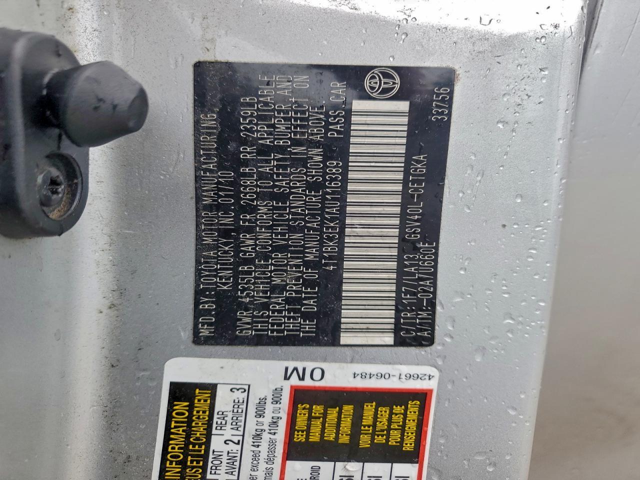 2010 TOYOTA CAMRY